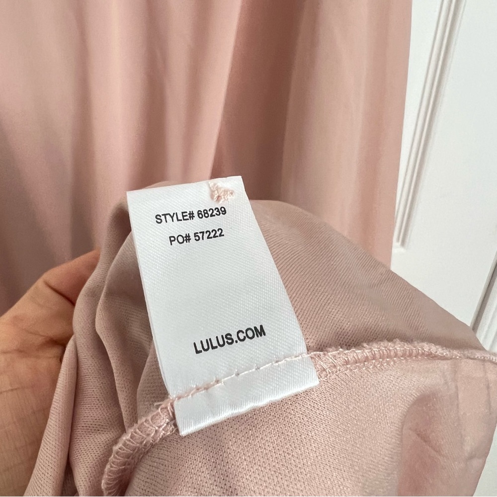 Lulu’s | Utterly Enchanting Lined Sleeveless Maxi Dress Gown Blush Medium - Picture 10 of 11